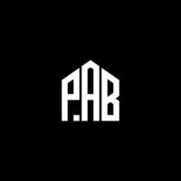 PAB letter logo design on BLACK background. PAB creative initials letter logo concept. PAB letter design. vector