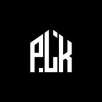 diseño de letras plk. diseño de logotipo de letras plk sobre fondo negro. concepto de logotipo de letra de iniciales creativas plk. diseño de letras plk. diseño de logotipo de letras plk sobre fondo negro. pags vector