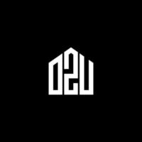 diseño de logotipo de letra ozu sobre fondo negro. concepto de logotipo de letra de iniciales creativas de ozu. diseño de letras ozu. vector