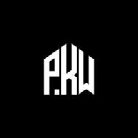 diseño de logotipo de letra pkw sobre fondo negro. concepto de logotipo de letra inicial creativa pkw. diseño de letra pkw. vector