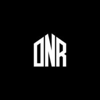 diseño de logotipo de letra onr sobre fondo negro. concepto creativo del logotipo de la letra de las iniciales. diseño de letra onr. vector