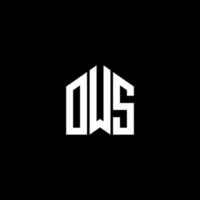 diseño del logotipo de la letra ows sobre fondo negro. concepto creativo del logotipo de la letra de las iniciales de ows. Diseño de letras de flujos. vector