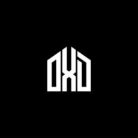 diseño de logotipo de letra oxd sobre fondo negro. concepto de logotipo de letra de iniciales creativas oxd. diseño de letra oxd. vector