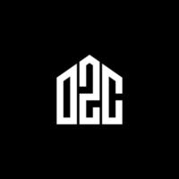 Diseño de letras ozc. Diseño de logotipo de letras ozc sobre fondo negro. concepto de logotipo de letra de iniciales creativas de ozc. Diseño de letras ozc. Diseño de logotipo de letras ozc sobre fondo negro. o vector