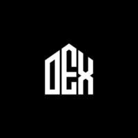 diseño de logotipo de letra oex sobre fondo negro. concepto de logotipo de letra de iniciales creativas oex. diseño de carta oex. vector