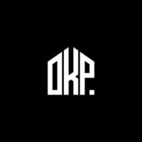 OKP letter logo design on BLACK background. OKP creative initials letter logo concept. OKP letter design. vector