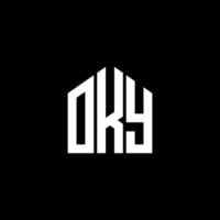 OKY letter logo design on BLACK background. OKY creative initials letter logo concept. OKY letter design. vector