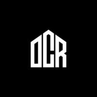 diseño de letras ocr. diseño de logotipo de letras ocr sobre fondo negro. concepto de logotipo de letra de iniciales creativas ocr. diseño de letras ocr. diseño de logotipo de letras ocr sobre fondo negro. o vector