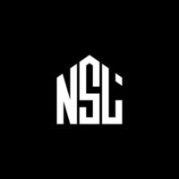 NSL letter logo design on BLACK background. NSL creative initials letter logo concept. NSL letter design. vector