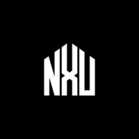 NXU letter logo design on BLACK background. NXU creative initials letter logo concept. NXU letter design. vector