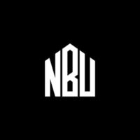 diseño de logotipo de letra nbu sobre fondo negro. concepto de logotipo de letra de iniciales creativas nbu. diseño de letras nbu. vector