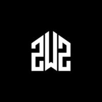 ZWZ letter logo design on BLACK background. ZWZ creative initials letter logo concept. ZWZ letter design. vector