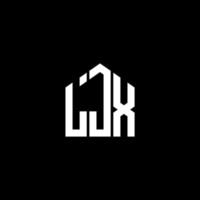 diseño de logotipo de letra ljx sobre fondo negro. concepto de logotipo de letra de iniciales creativas ljx. diseño de letras ljx. vector