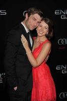 LOS ANGELES, OCT 28 -  Liam McIntyre, Erin Hasan at the Ender s Game Los Angeles Premiere at TCL Chinese Theater on October 28, 2013 in Los Angeles, CA photo