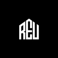 REU letter design.REU letter logo design on BLACK background. REU creative initials letter logo concept. REU letter design.REU letter logo design on BLACK background. R vector