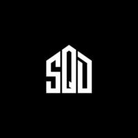 SQD letter design.SQD letter logo design on BLACK background. SQD creative initials letter logo concept. SQD letter design.SQD letter logo design on BLACK background. S vector