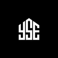 YSE letter logo design on BLACK background. YSE creative initials letter logo concept. YSE letter design. vector