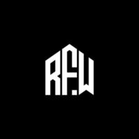 diseño de letra rfw.diseño de logotipo de letra rfw sobre fondo negro. concepto de logotipo de letra de iniciales creativas rfw. diseño de letra rfw.diseño de logotipo de letra rfw sobre fondo negro. r vector