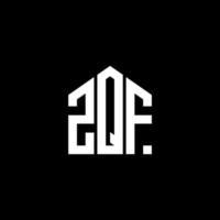 concepto de logotipo de letra inicial creativa zqf. diseño de letras zqf. Diseño de logotipo de letras zqf sobre fondo negro. concepto de logotipo de letra inicial creativa zqf. diseño de letras zqf. vector