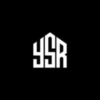 YSR letter logo design on BLACK background. YSR creative initials letter logo concept. YSR letter design. vector