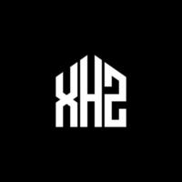 Diseño de letras xhz. Diseño de logotipo de letras xhz sobre fondo negro. concepto de logotipo de letra de iniciales creativas xhz. diseño de letras xhz. vector