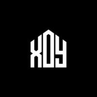 diseño del logotipo de la letra xoy sobre fondo negro. concepto de logotipo de letra de iniciales creativas xoy. diseño de letras xoy. vector