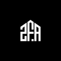 diseño del logotipo de la letra zfa sobre fondo negro. concepto de logotipo de letra inicial creativa zfa. diseño de letras zfa. vector