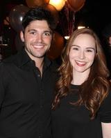 LOS ANGELES, MAR 25 - Robert Adamson, Camryn Grimes at the Young and Restless 41st Anniversary Cake at CBS Television City on March 25, 2014 in Los Angeles, CA photo