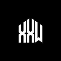 XXW letter logo design on BLACK background. XXW creative initials letter logo concept. XXW letter design. vector