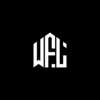 diseño de logotipo de letra wfl sobre fondo negro. concepto de logotipo de letra de iniciales creativas wfl. diseño de letras wfl. vector