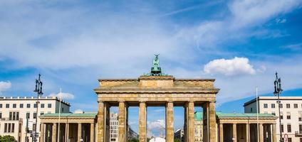 hdr brandenburger tor en berlín foto