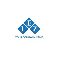 LEZ creative initials letter logo concept. LEZ letter design.LEZ letter logo design on BLACK background. LEZ creative initials letter logo concept. LEZ letter design. vector