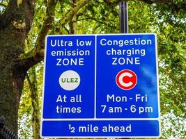 HDR ULEZ Ultra low emission zone and C Congestion charging zone photo