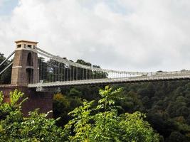 hdr puente colgante de clifton en bristol foto