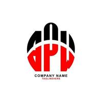 creative BPW letter logo design with white background vector