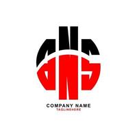 creative BNS letter logo design with white background vector