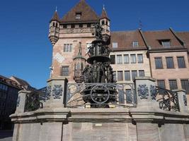 Tugendbrunnen fountain in Nuernberg photo