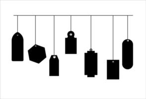 Collection of Hanging Keychain Black Color vector