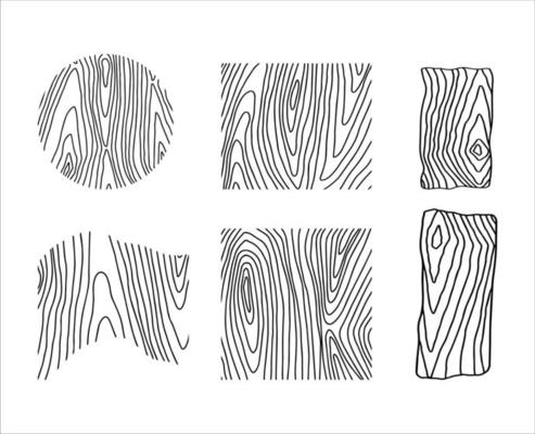 Hand-drawn Wod Grain Isolated on White Background