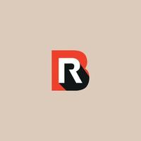 consists of letters B and R alphabet logo that combines 2 letters into one logo or symbol that is unique and original vector