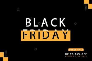 Black Friday Sale banner. Modern Template for promotion, advertising, web, social and fashion ads vector