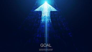 abstract blue light speed arrow Forward Blue Background Hi-Tech Concept Goal Attitude Goal For Success modern technology concept and Copy space vector
