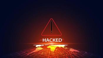 Abstract hack system hack warning symbol concept hacking warning in the world Security system, password, update the anti-theft system online. vector