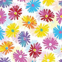 seamless plants pattern background with summer flower , greeting card or fabric vector