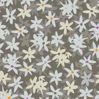 seamless plants pattern background with natural tiny flowers , greeting card or fabric vector