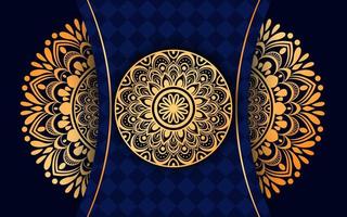 fondo de diseño de mandala ornamental de lujo en oro vector