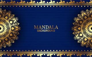 Luxury mandala background with golden decoration vector
