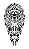 Tattoo sketch maori style for leg or shoulder. vector