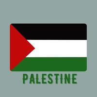 illustration vector of palestine flag icon