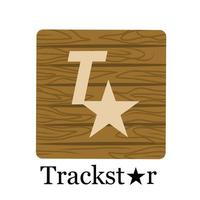 illustration vector of trackstar in wood pattern perfect for print etc.